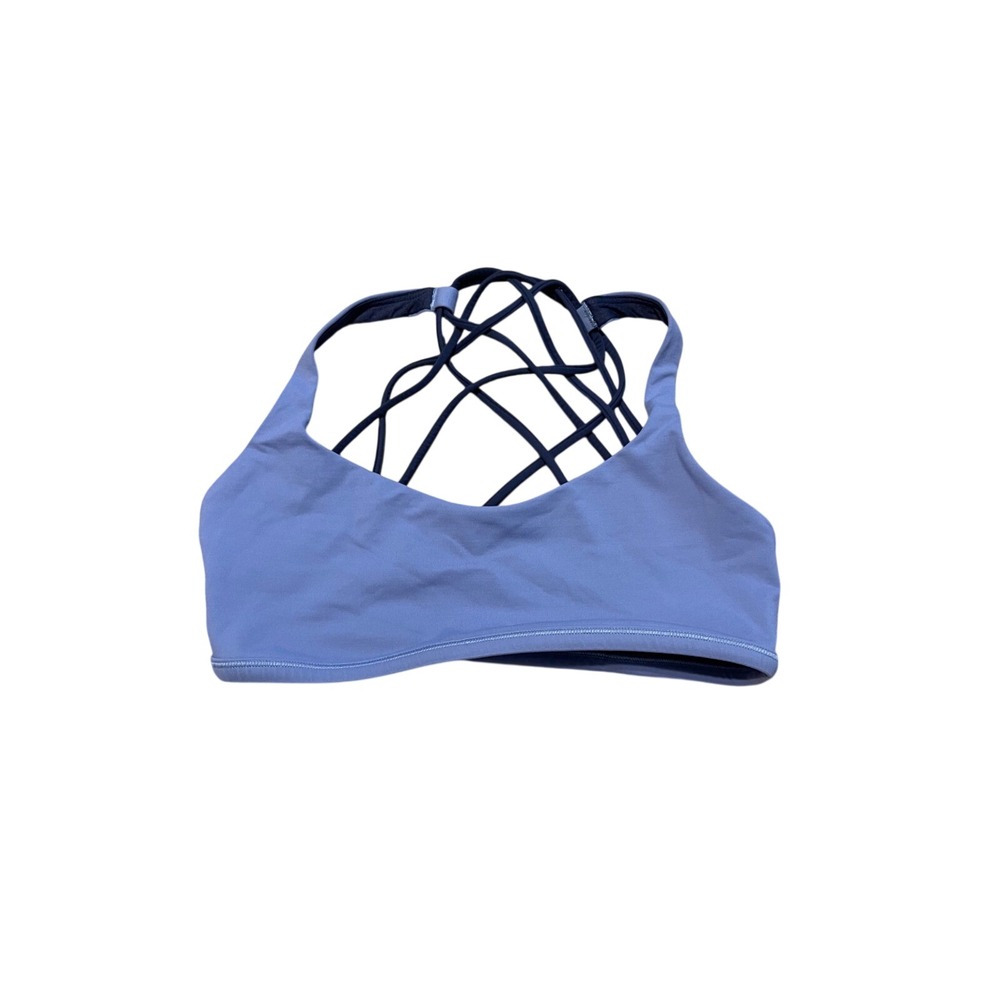 Lululemon Free To Be Wild Strappy Sports Bra Purple Blue Size 6 LW2AS1S I07